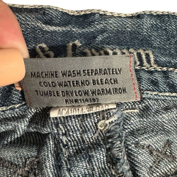 Axe & Crown Men's Slim Bootcut Jeans Size 34x32 Distressed Denim - Picture 8 of 8